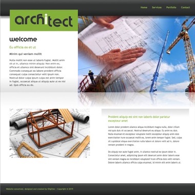 Image of a website for an architect